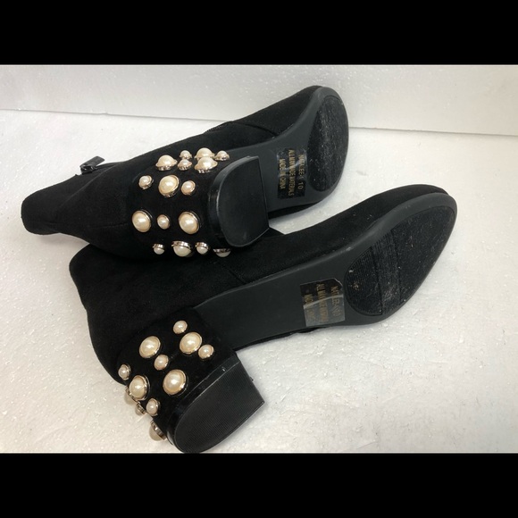 🛑SOLD🛑DbDk Fashion Suede Ankle Booties pearl - Picture 6 of 8